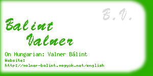 balint valner business card